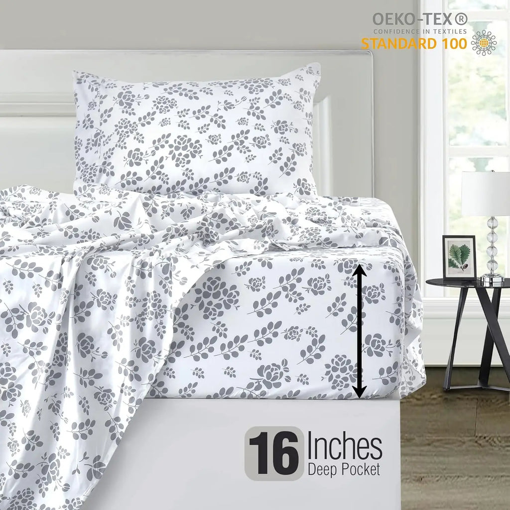 LUX Decor Floral Sheet Set