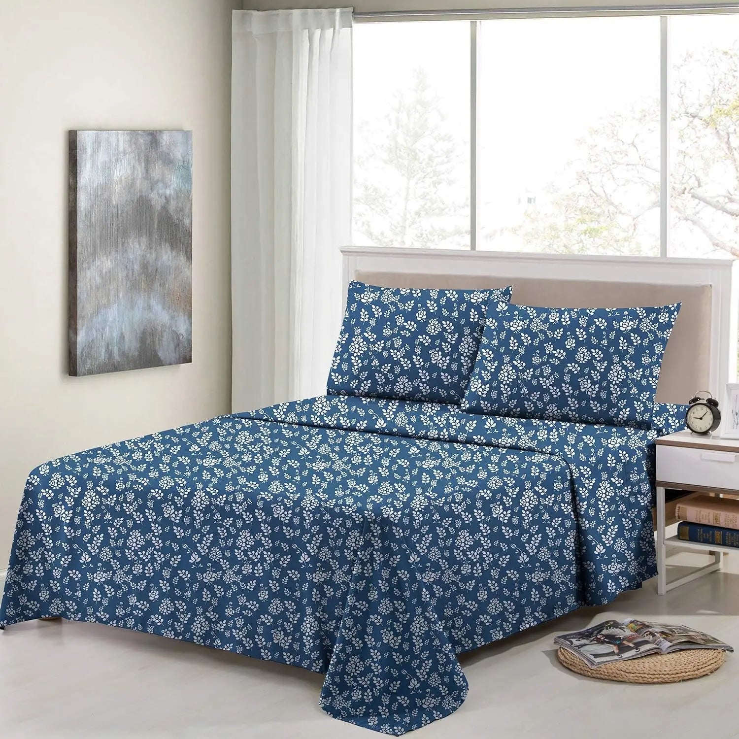 LUX Decor Floral Sheet Set