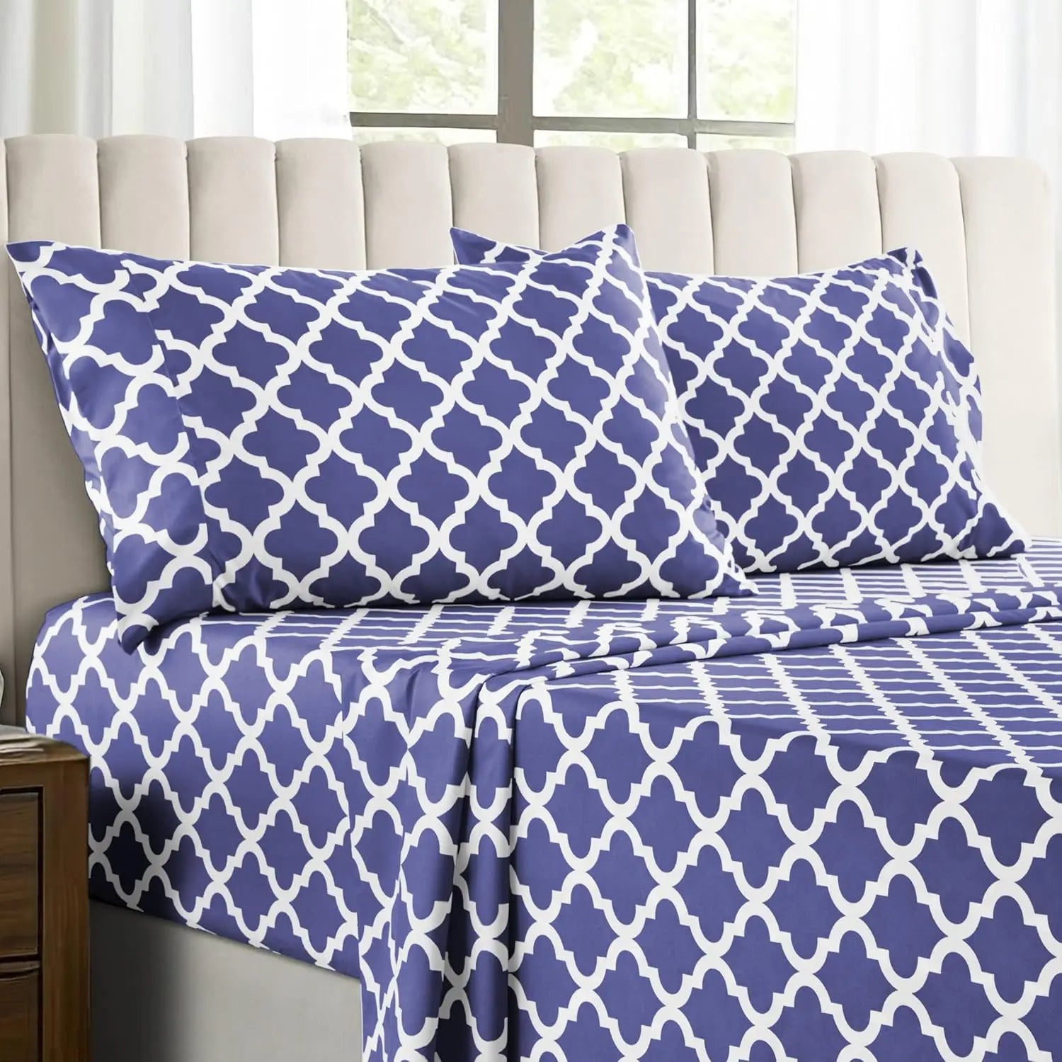 Lux Décor 4Pc Quatrefoil Sheet Set
