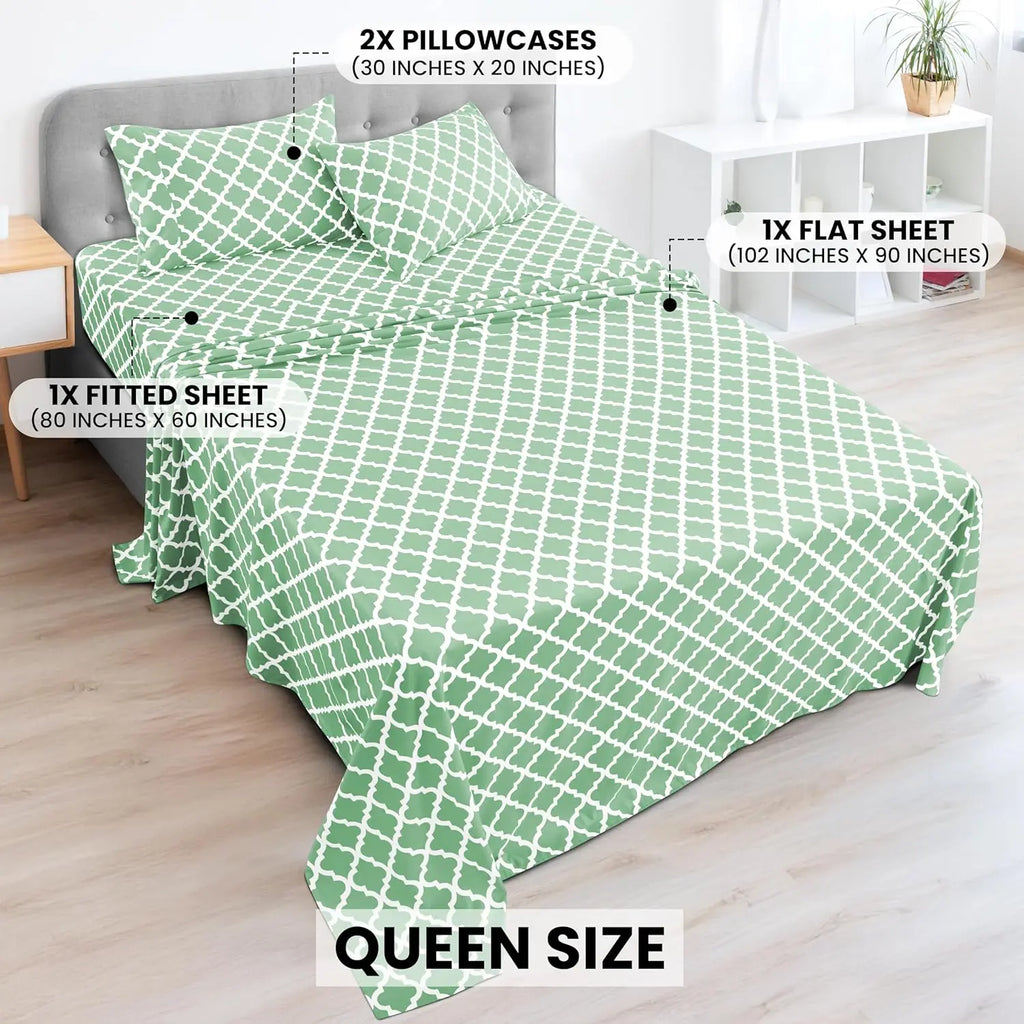 Lux Décor 4Pc Quatrefoil Sheet Set