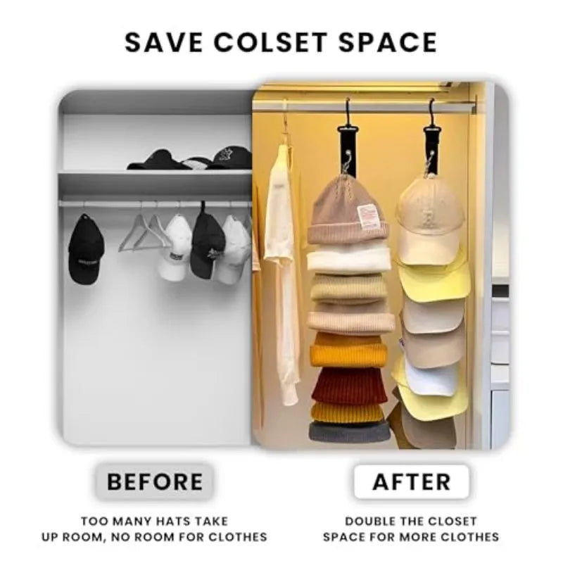 2 Pack-Over the Door Hat Organizer