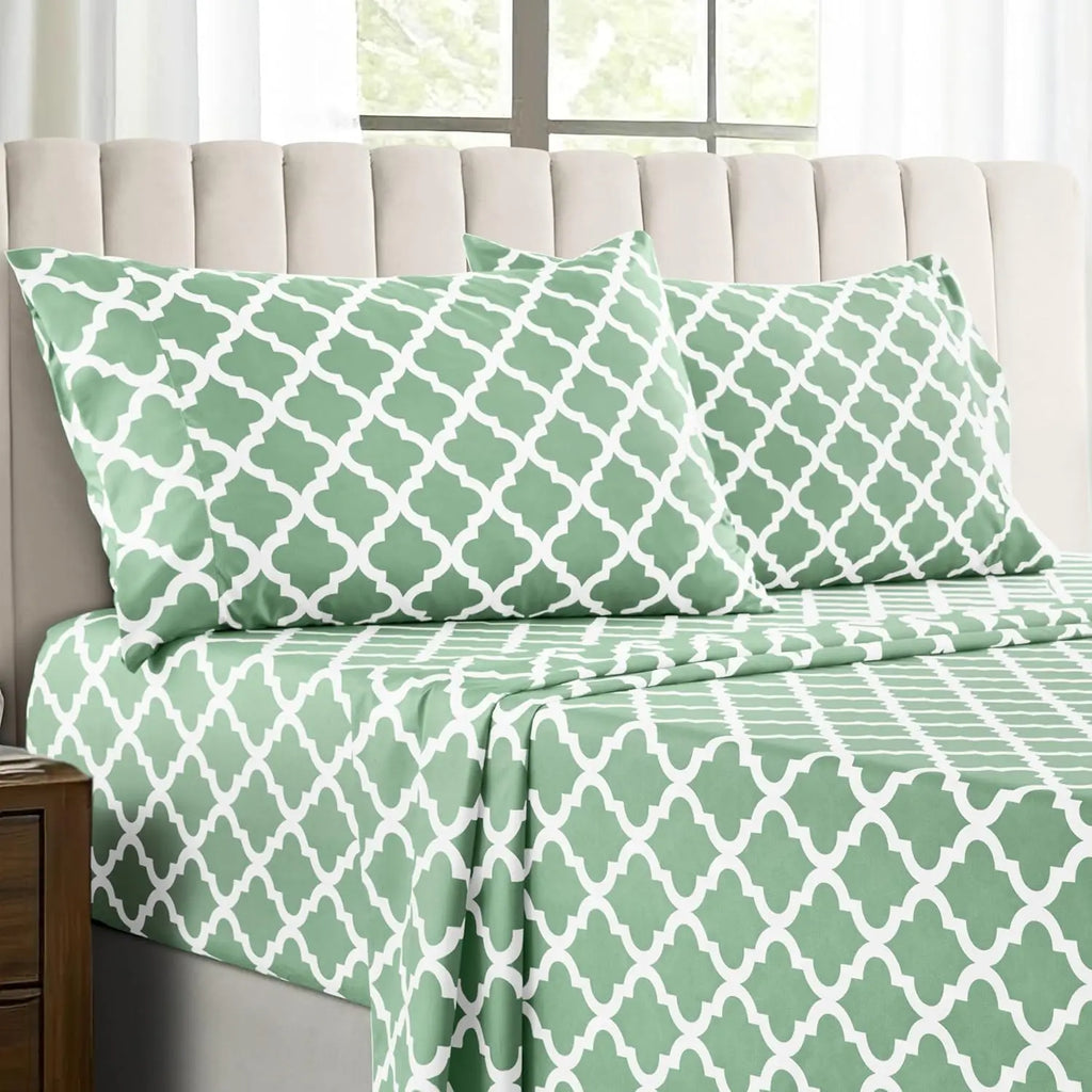 Lux Décor 4Pc Quatrefoil Sheet Set