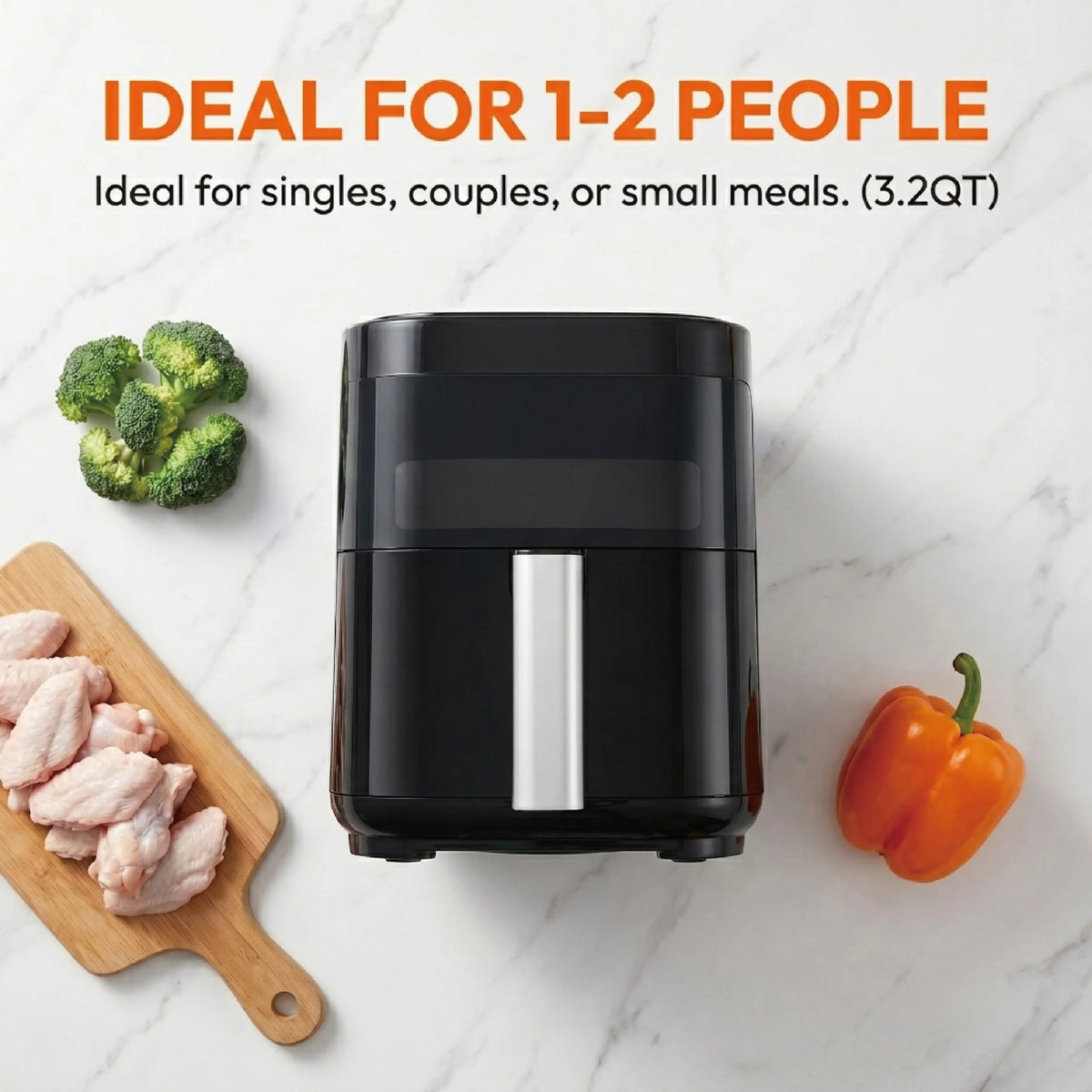 3.2 QT Touchscreen Air Fryer – Compact, Convenient & Delicious
