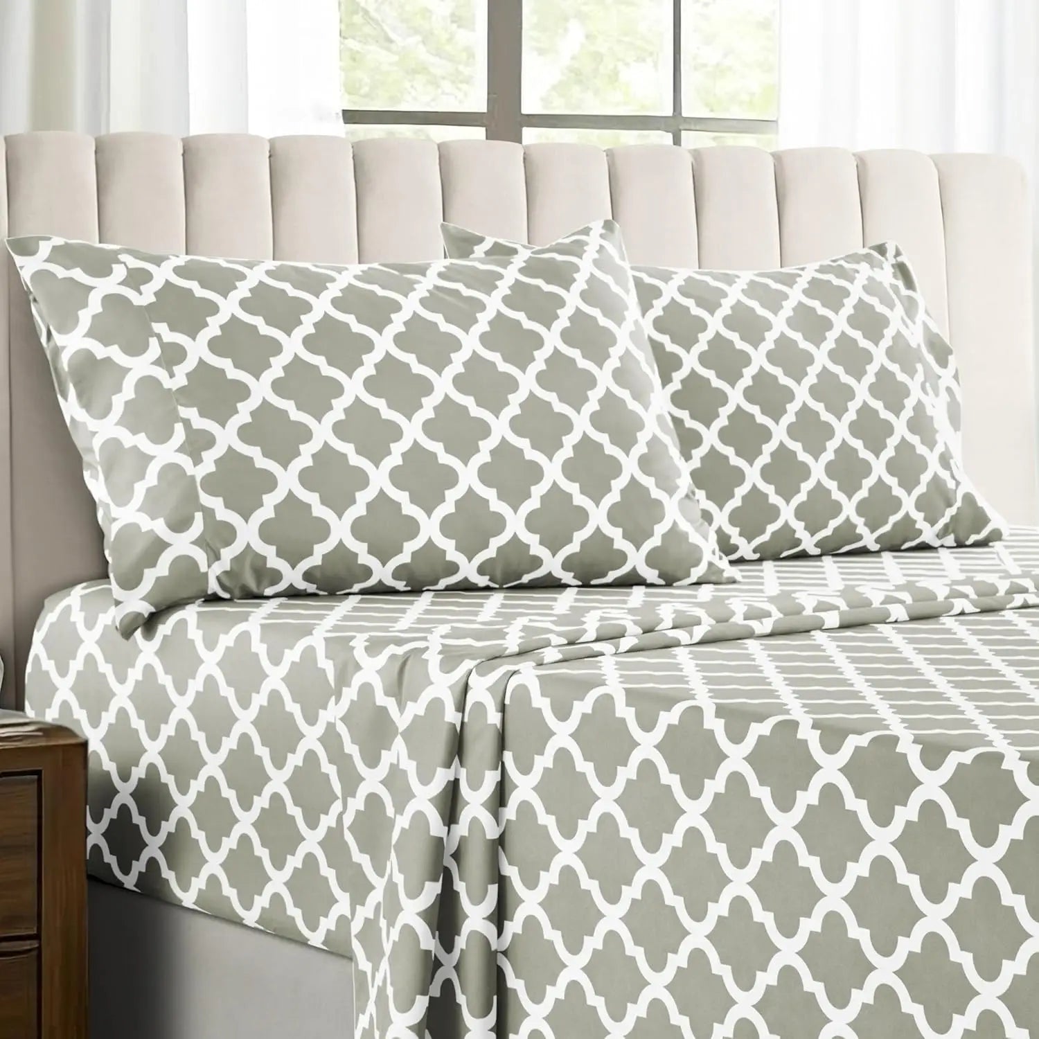 Lux Décor 4Pc Quatrefoil Sheet Set