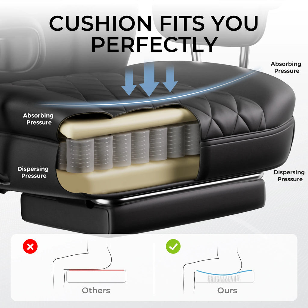 Big and Tall Gaming Chair, Ergonomic with Lumbar Support and Footrest