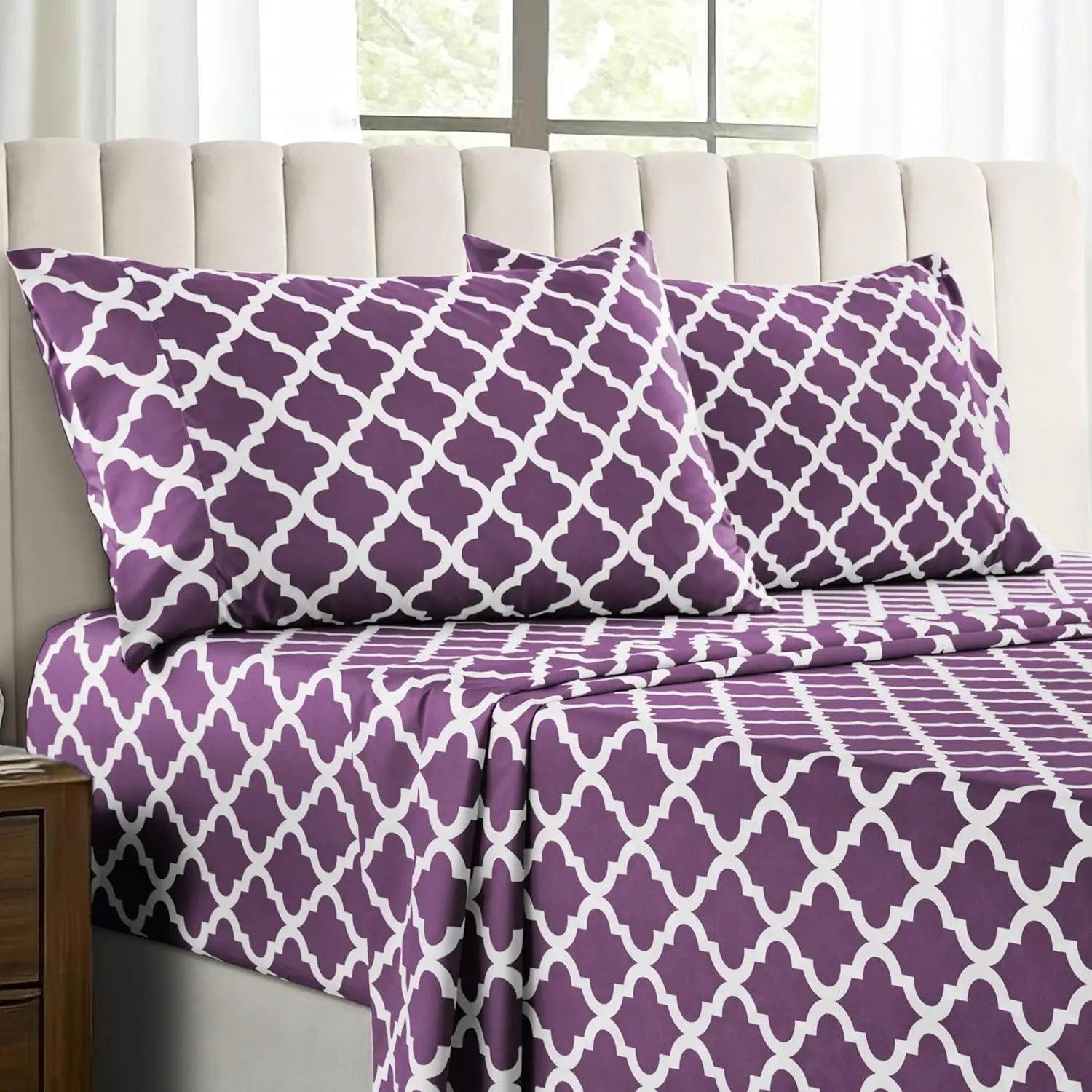 Lux Décor 4Pc Quatrefoil Sheet Set