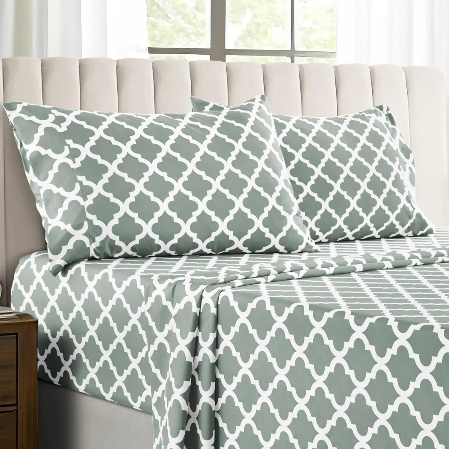 Lux Décor 4Pc Quatrefoil Sheet Set