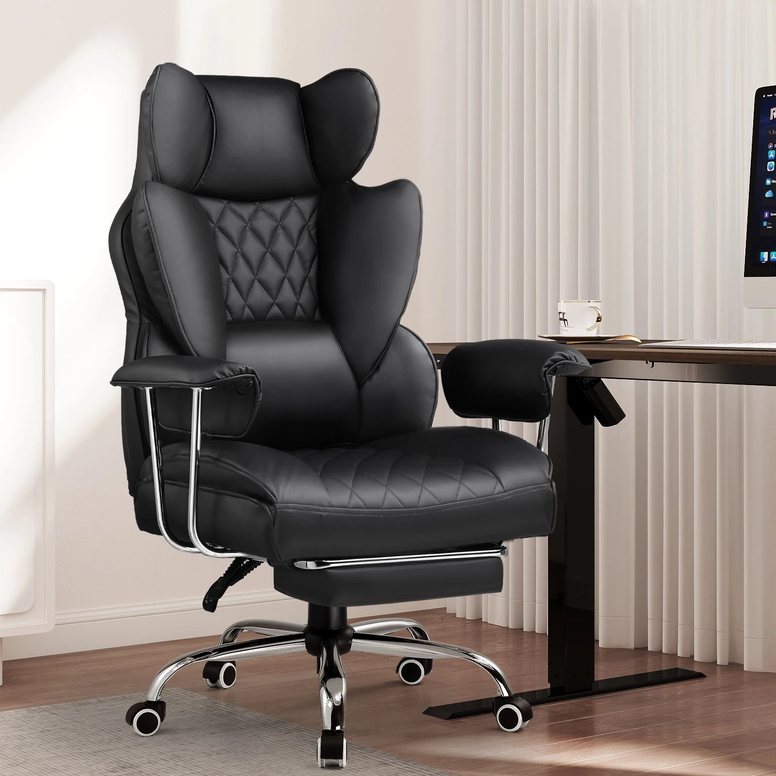 Big and Tall Gaming Chair, Ergonomic with Lumbar Support and Footrest