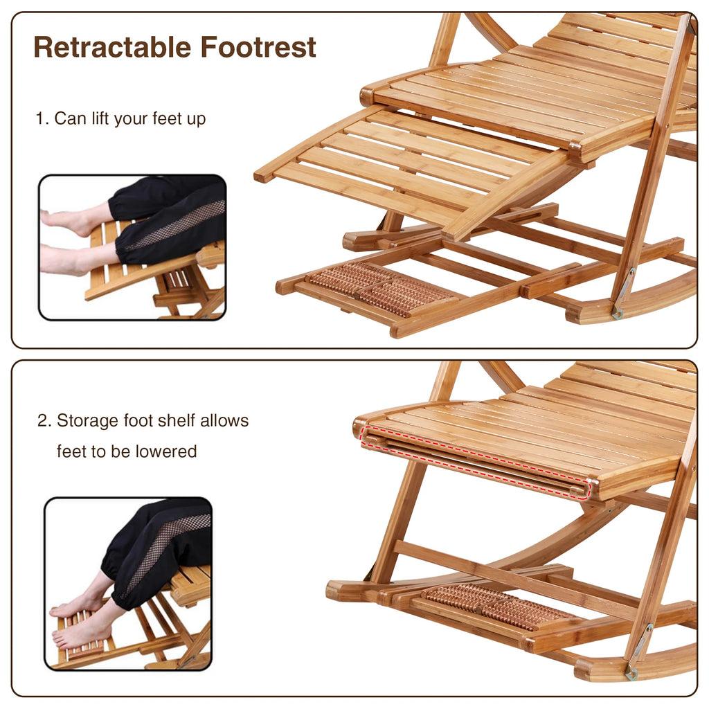 Heavy Duty Bamboo Rocking Chair