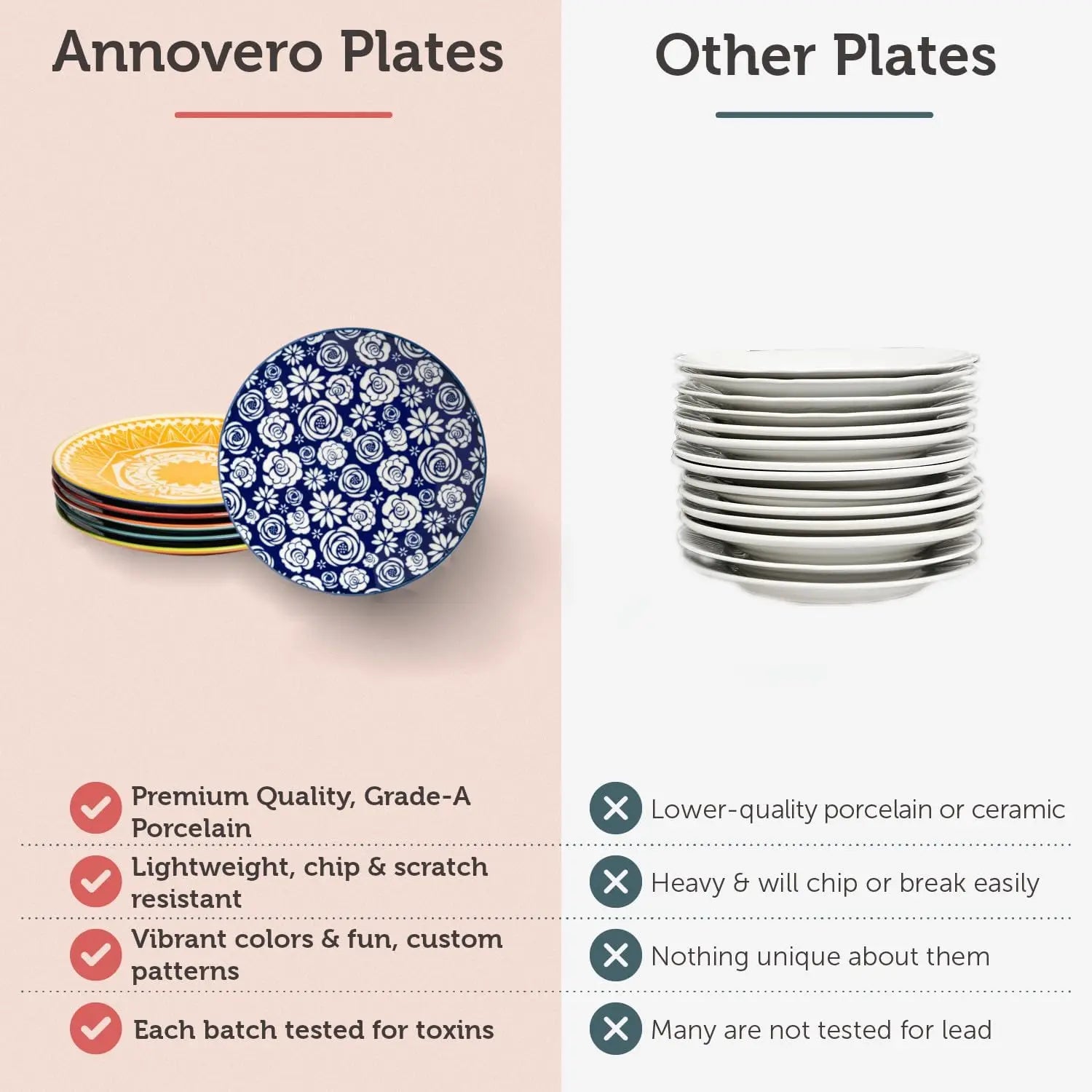 Salad Plates – Colorful Boho Porcelain Small Plates
