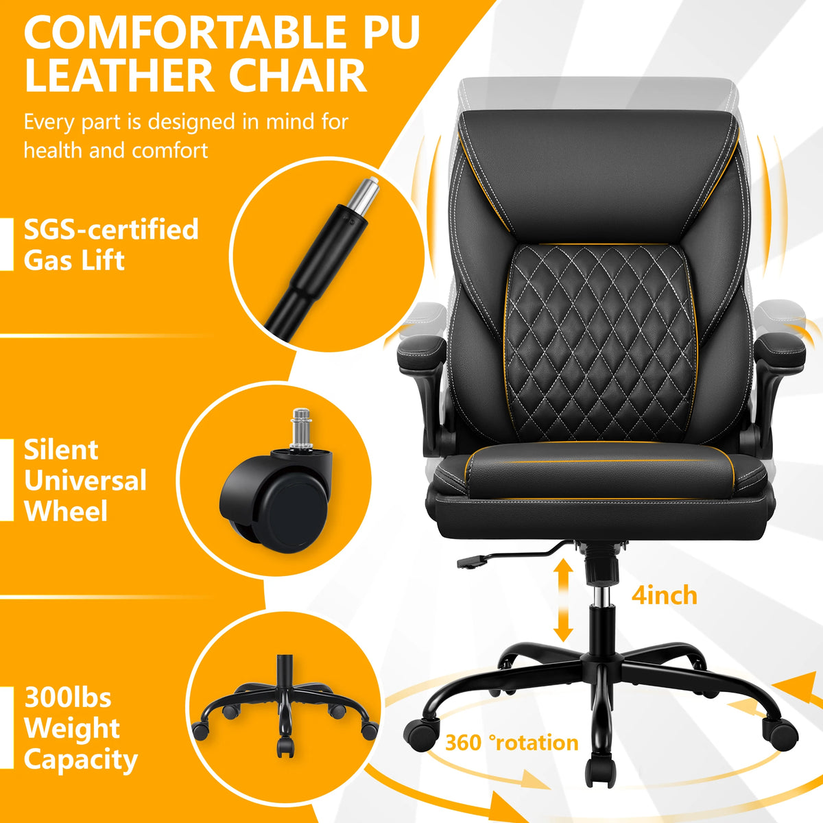 Mid-Back Executive Leather Chair