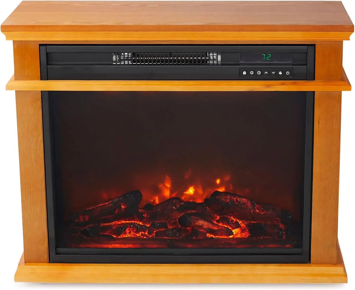 1500 Watt Portable Electric Fireplace Heater with Remote Control