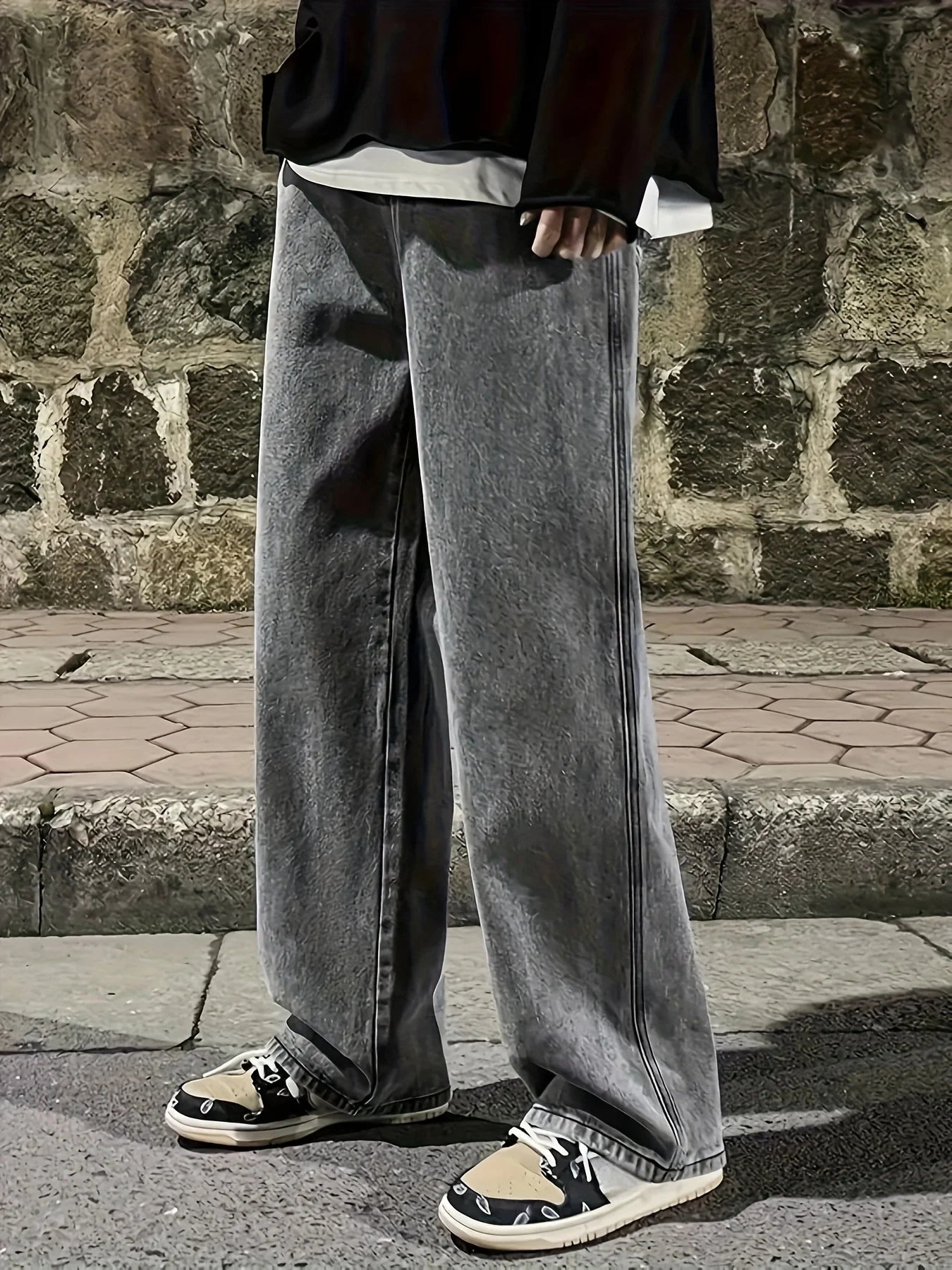 Loose Gray Men's Jeans – Autumn-Winter Essential