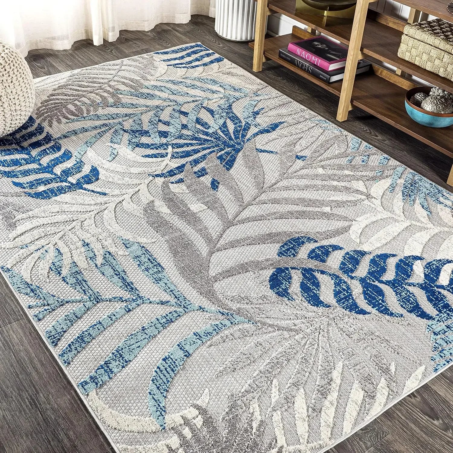 Tropics Palm Leaves Indoor/Outdoor Area Rug