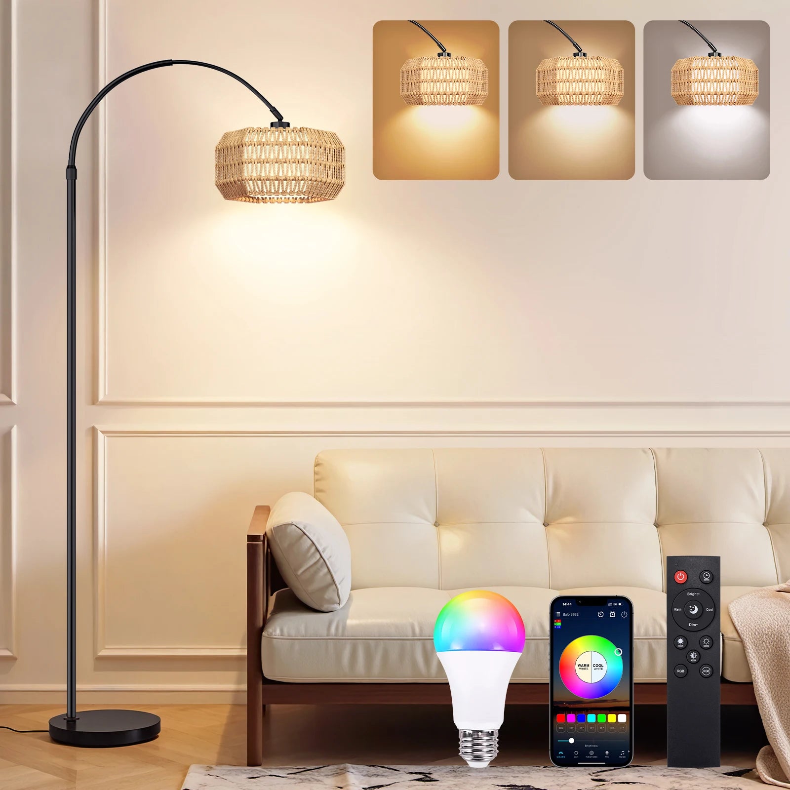 Modern Smart LED RGB Floor Lamp
