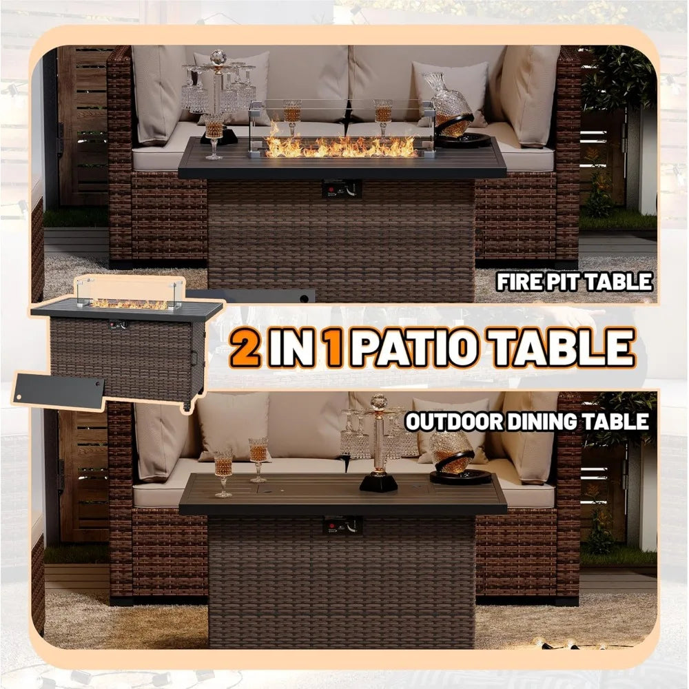 44-Inch Propane Fire Pit Table – 50,000 BTU Outdoor Heating Solution