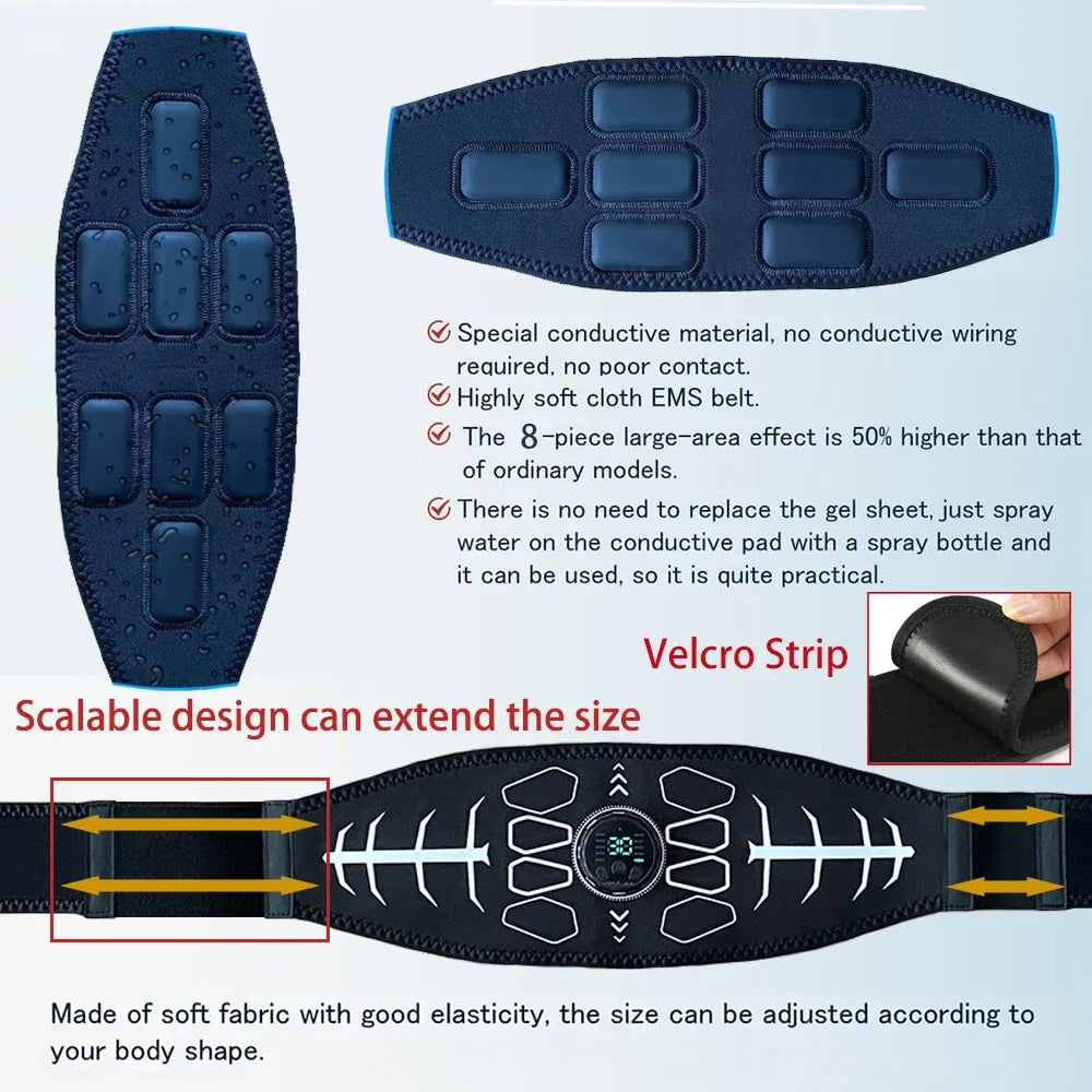 Abdominal Toning Belt Muscle Stimulator for Men & Women