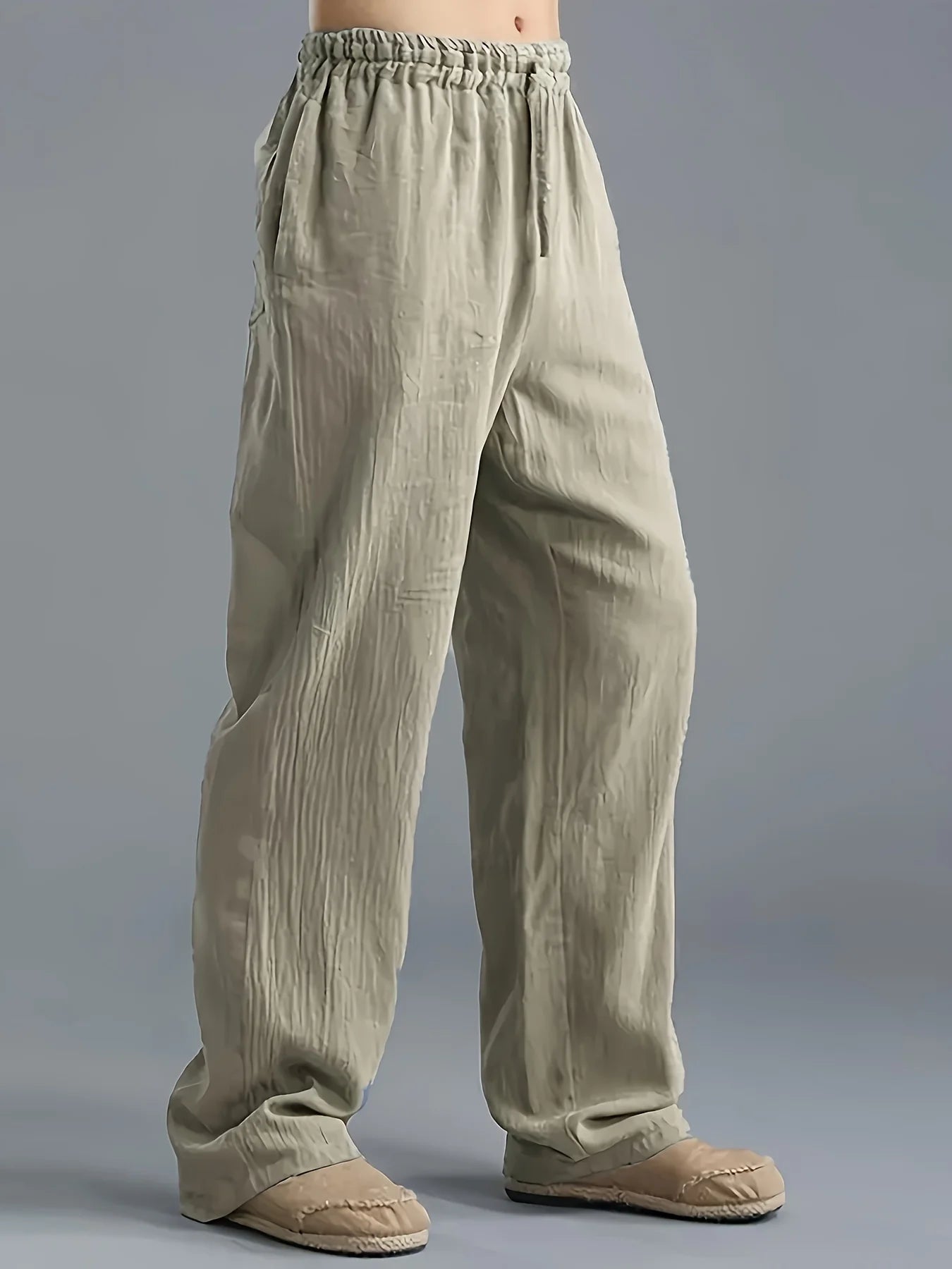 Men's Plus-Size Linen Breathable Sweatpants