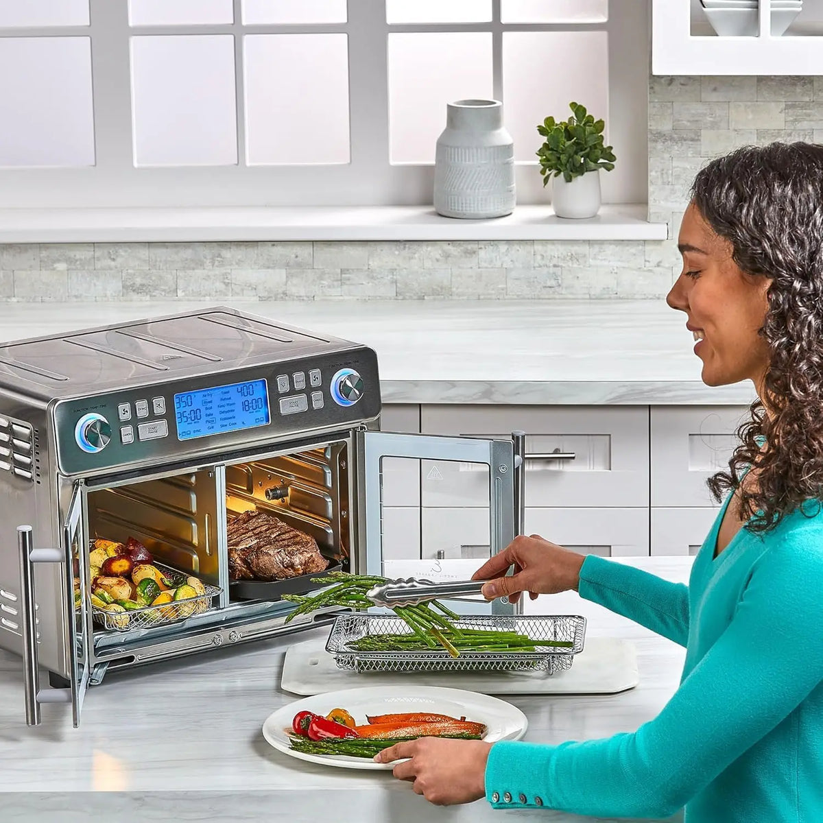 25 QT Extra-Large French Door Air Fryer Oven Combo