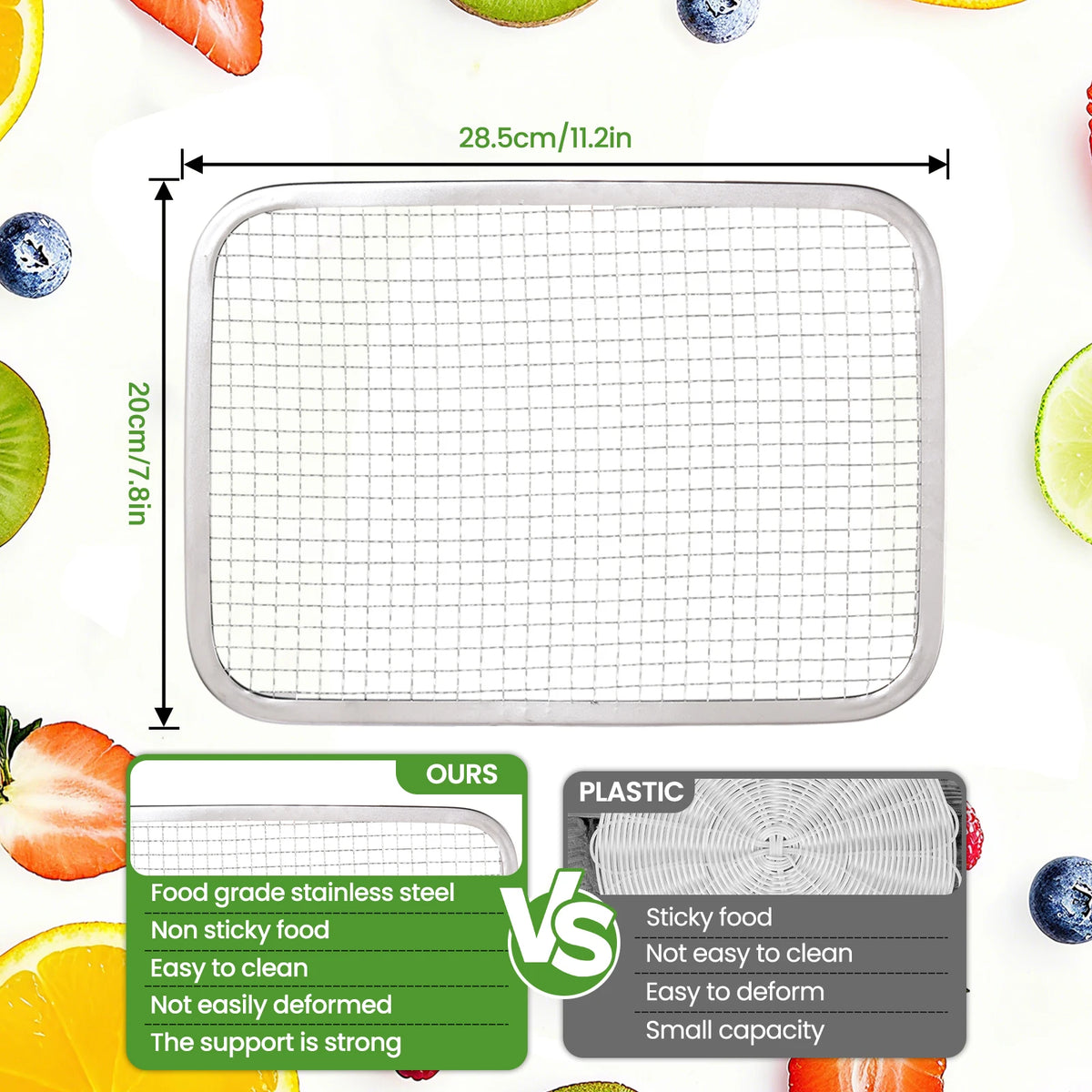 800W 18-Tray Stainless Steel Food Dehydrator