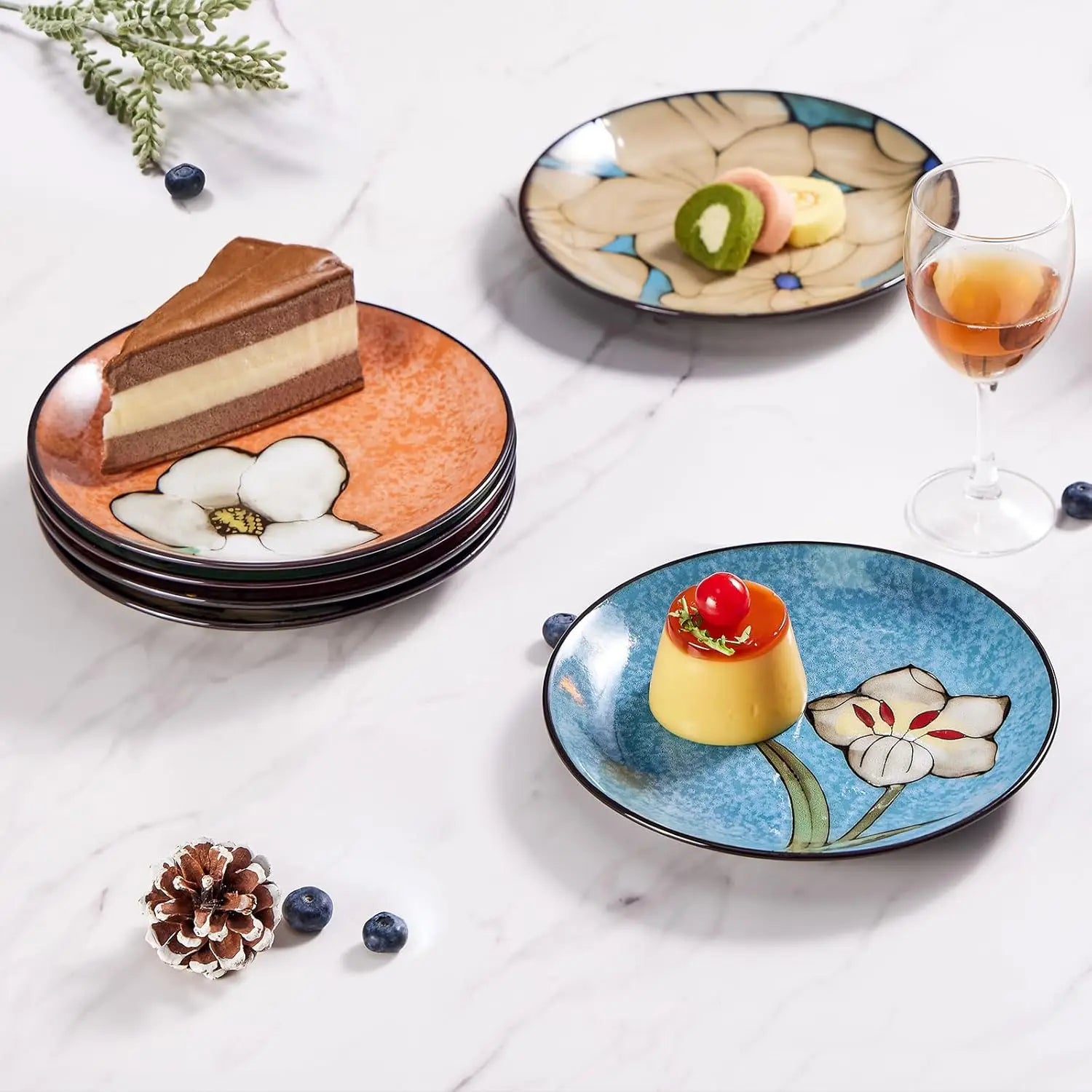 Ceramic Salad Plates Set – 8.5" (Set of 6)