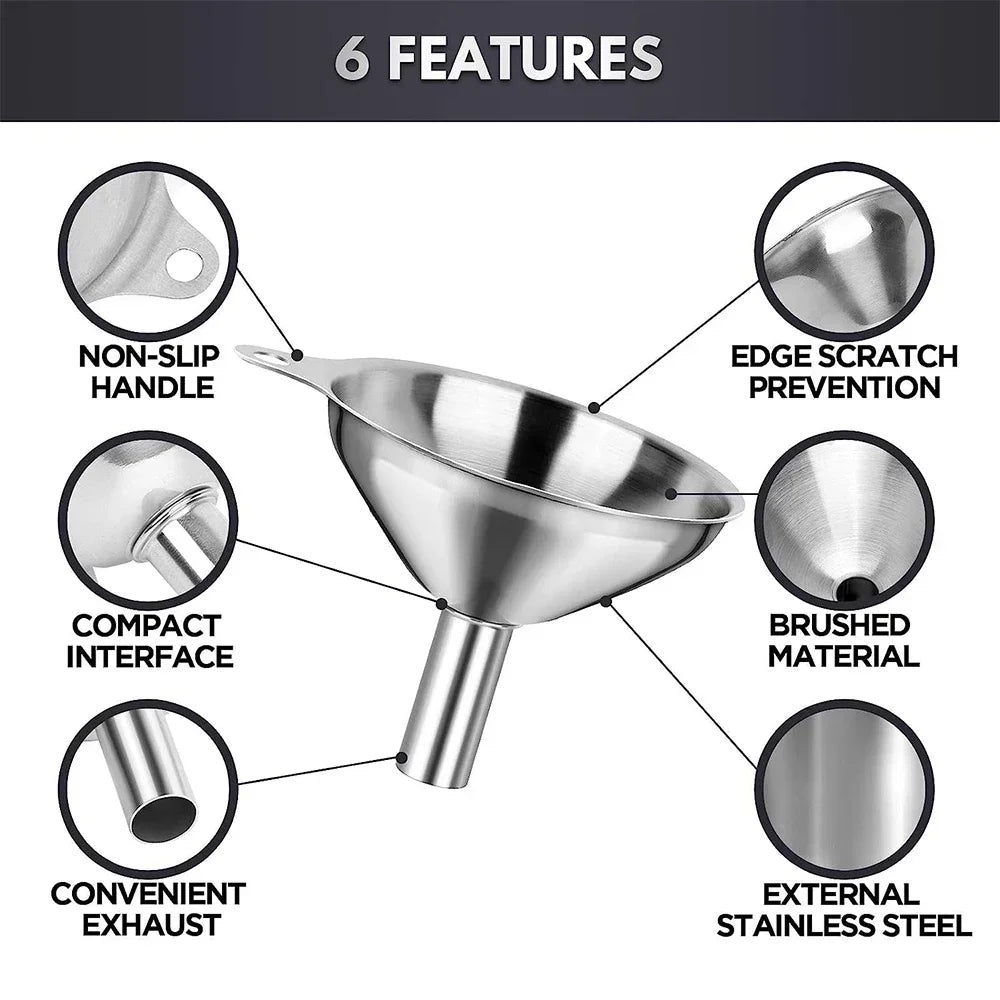 Stainless Steel Kitchen Funnels Set