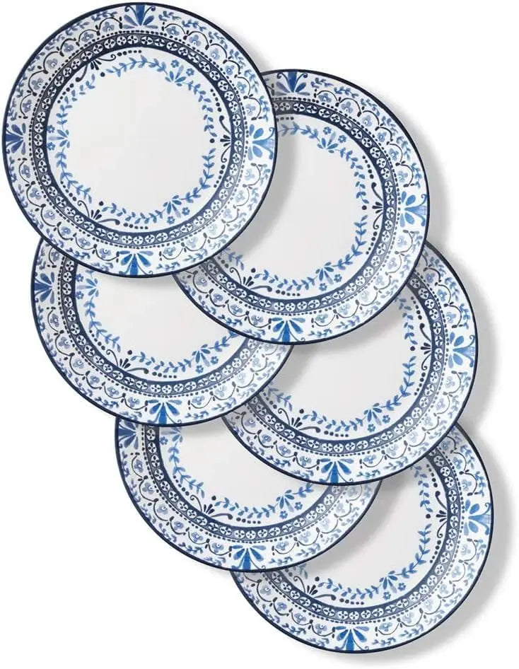 6-Piece Dinner Plate Set – Triple-Layer Glass, Chip-Resistant, Lightweight