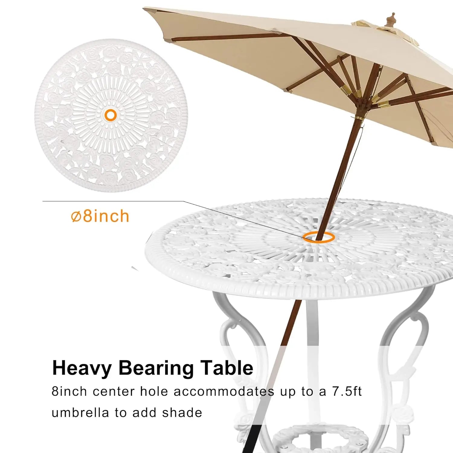 Bistro Table and Chairs Patio Set