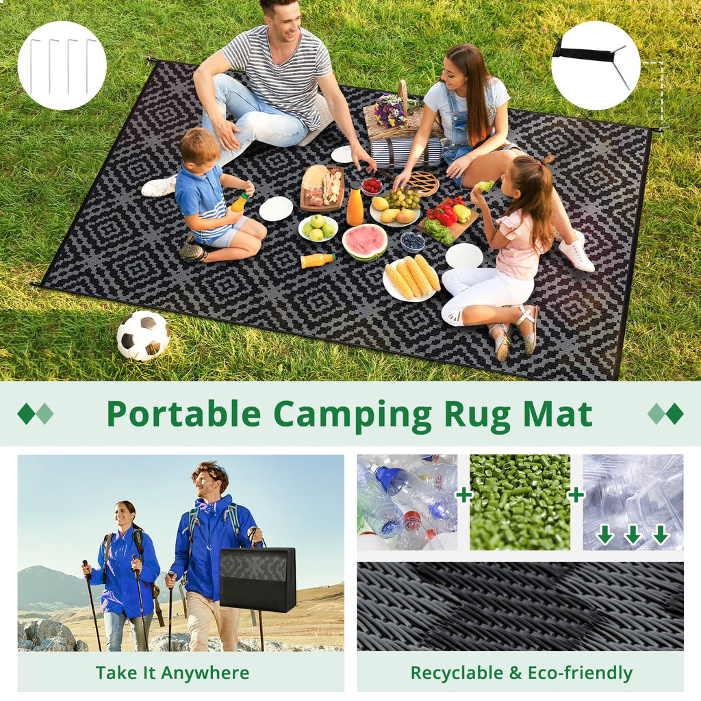 Outdoor Camping Rug 6x9FT – Waterproof, Reversible, and Built to Last