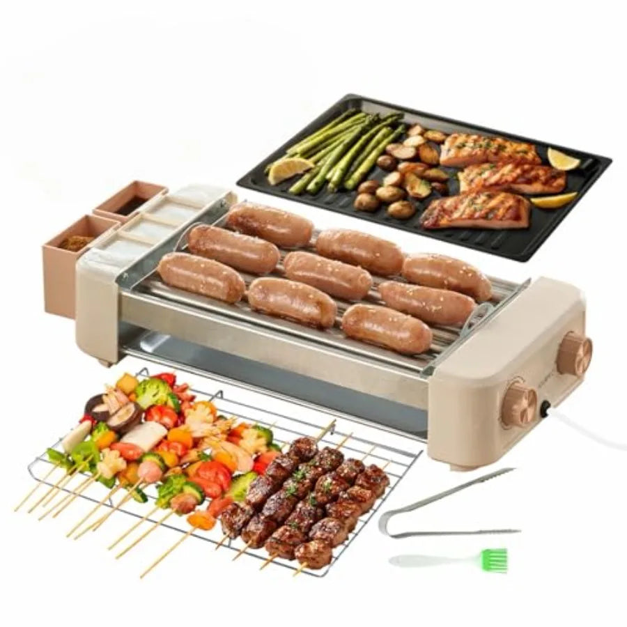 3-in-1 Hot Dog Roller Grill & Griddle