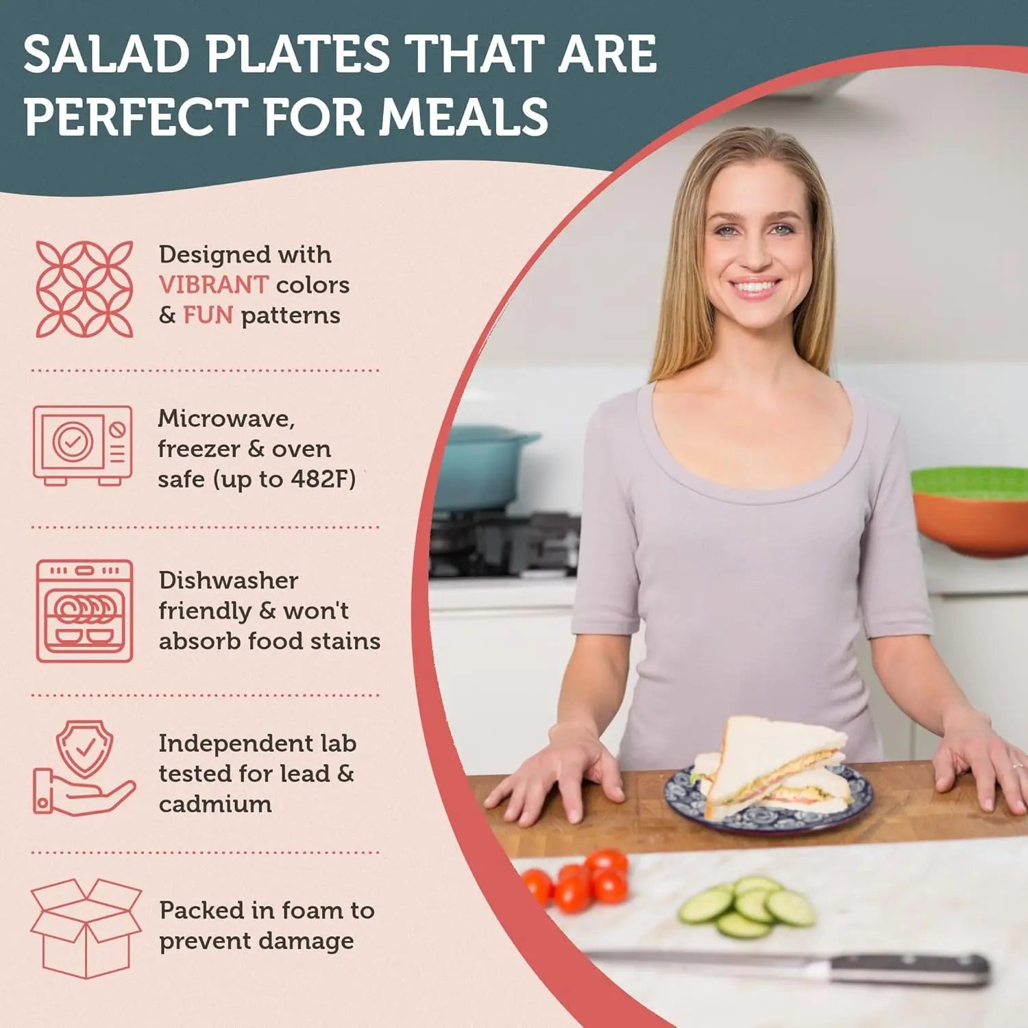 Salad Plates – Colorful Boho Porcelain Small Plates