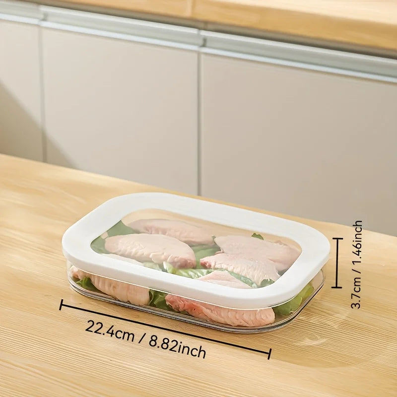 Stackable Meat Containers with Clear Lids