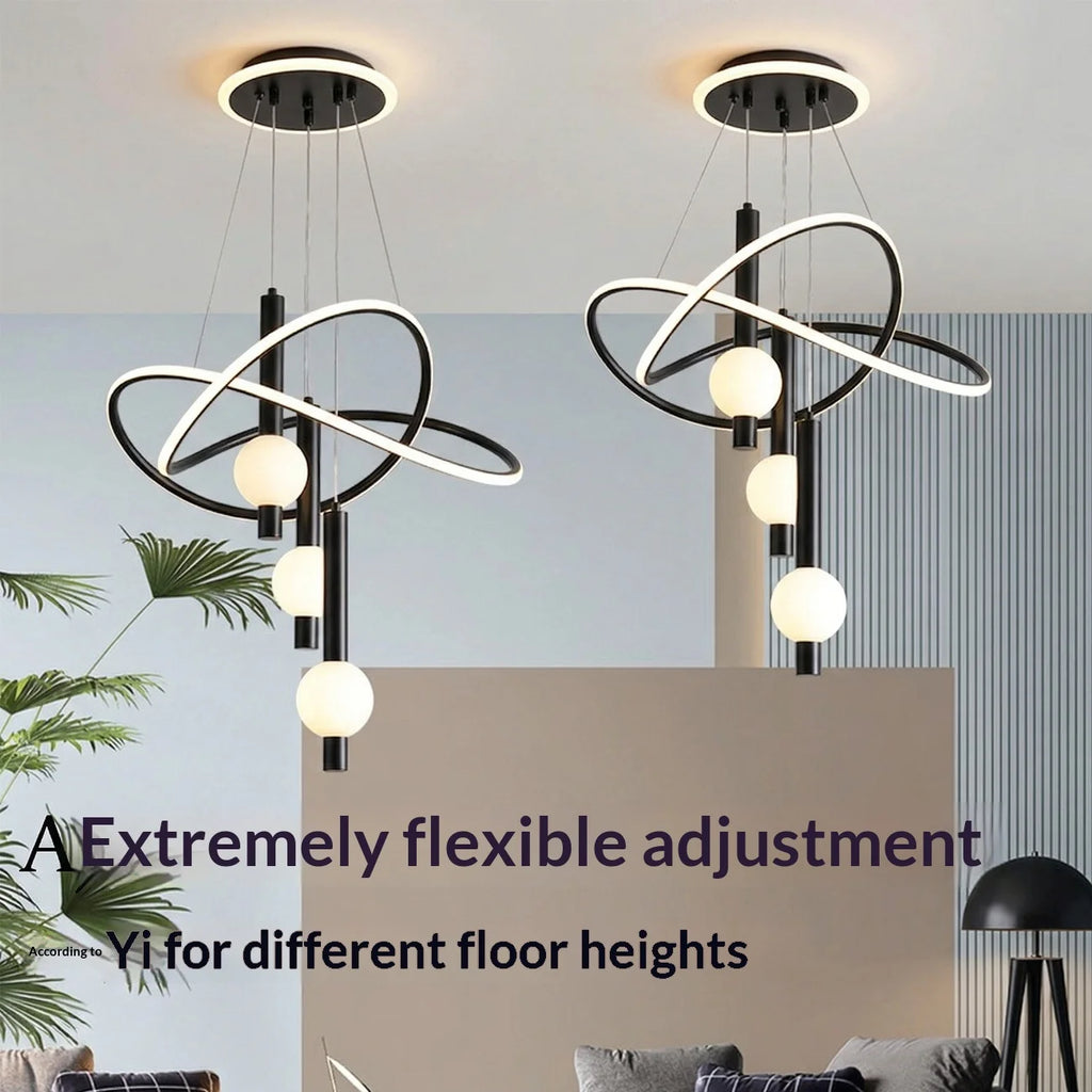 Lollipop-Shaped LED Pendant Light with Remote Control
