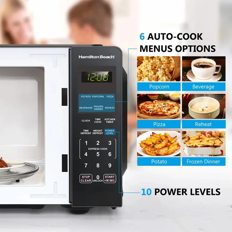 0.9 Cu Ft Countertop Microwave Oven, 900 Watts, Stainless Steel