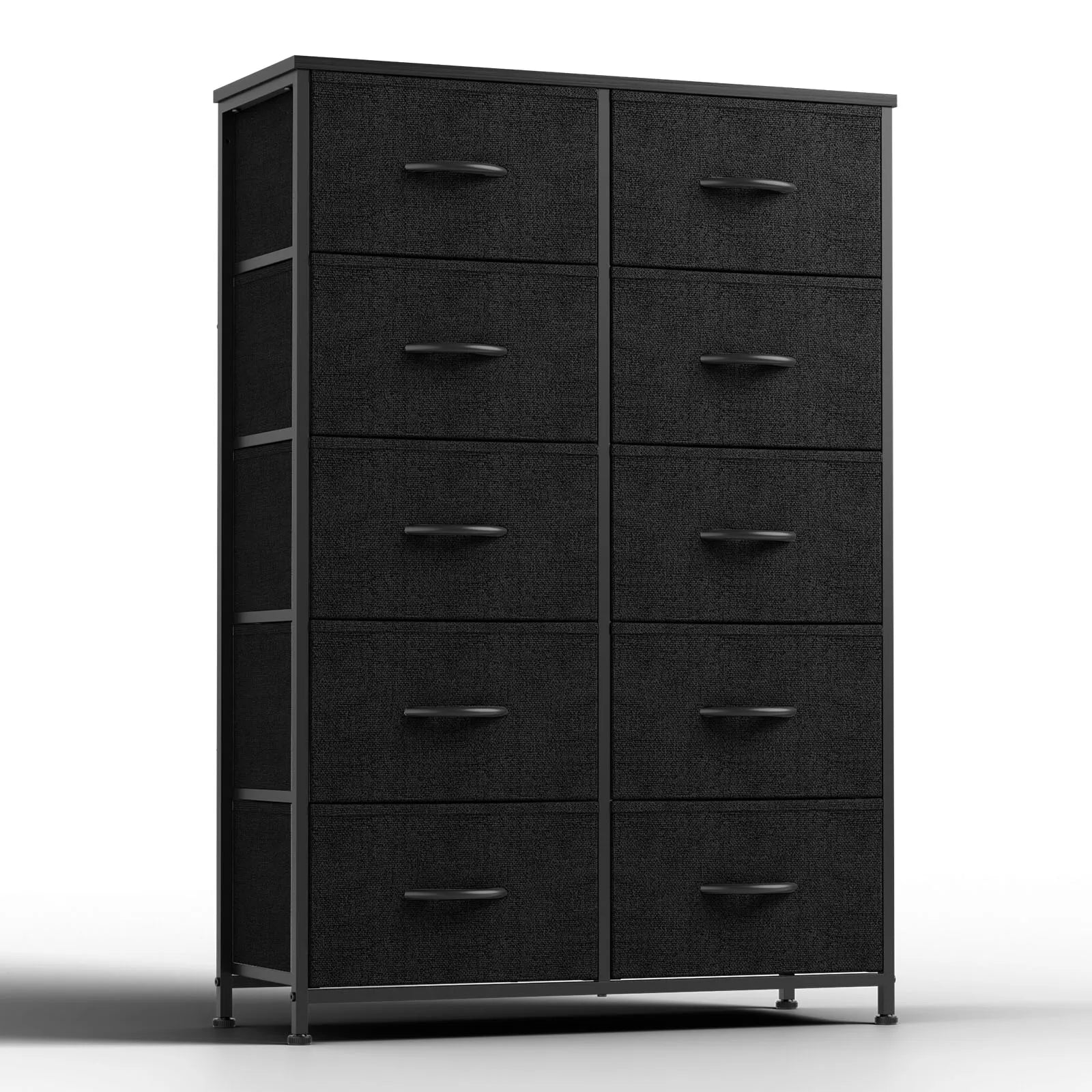 Bedside Table with 10 Fabric Drawers – Multi-Functional Nightstand & Storage Cabinet
