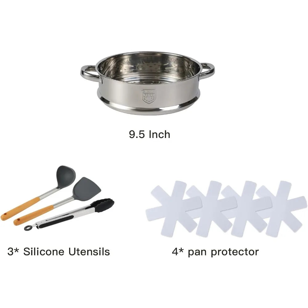 16-Piece Nonstick Pots and Pans Cookware Set