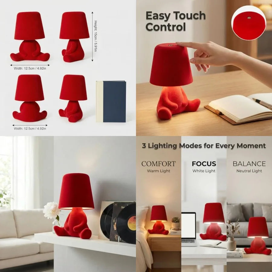 Golden Thinker Bedside Touch Control Table Lamp