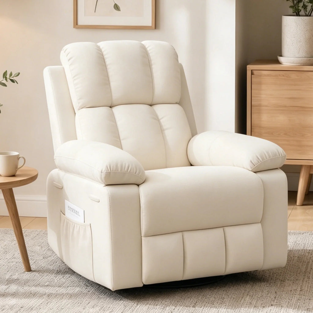 Modern Chenille Rocking Recliner Chair