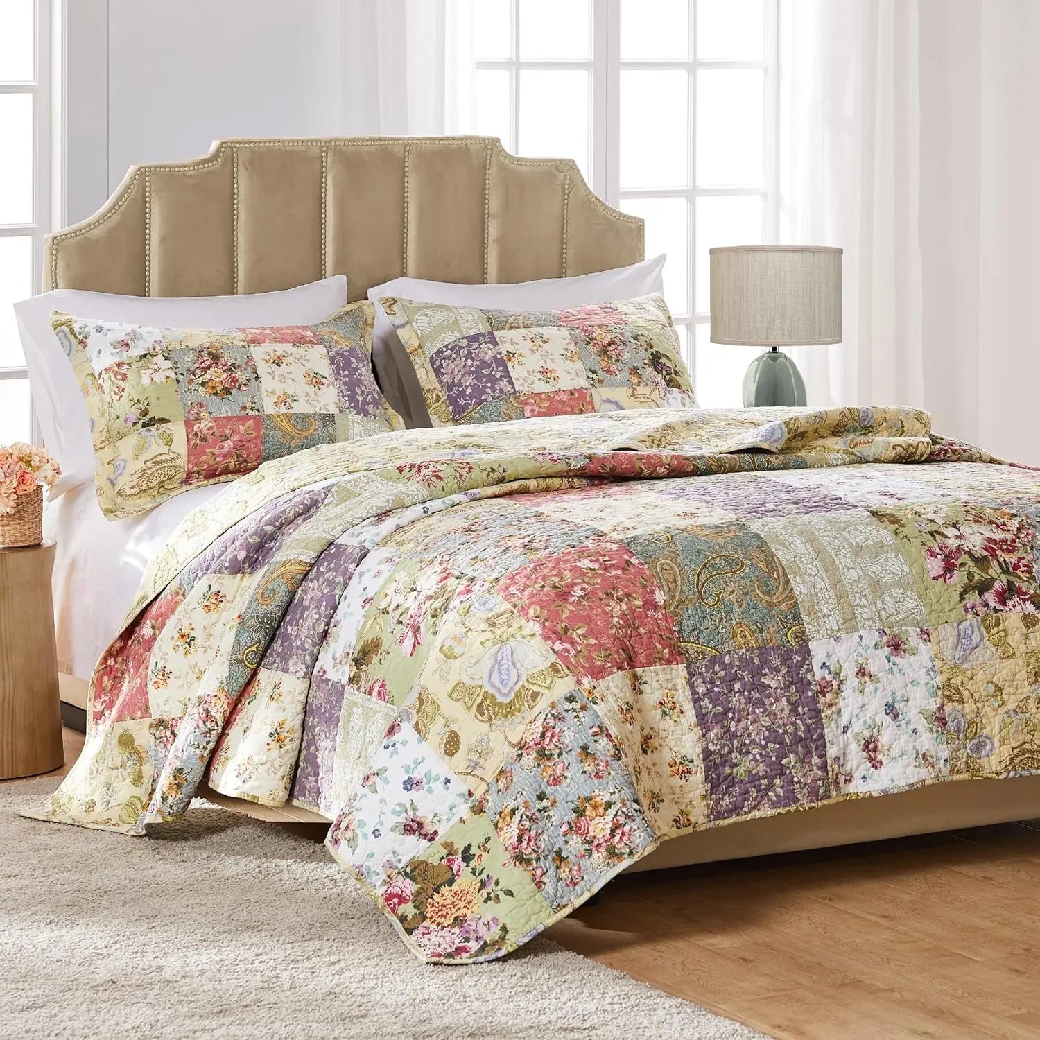 Authentic Patchwork Reversible Quilt Set