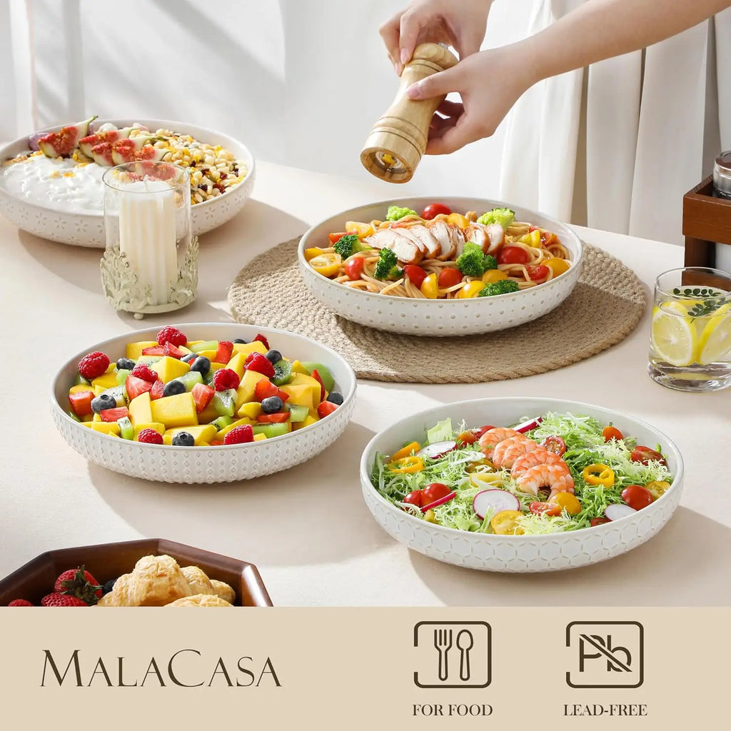 Pasta Bowls 48 Oz – Modern Ceramic Serving Bowls