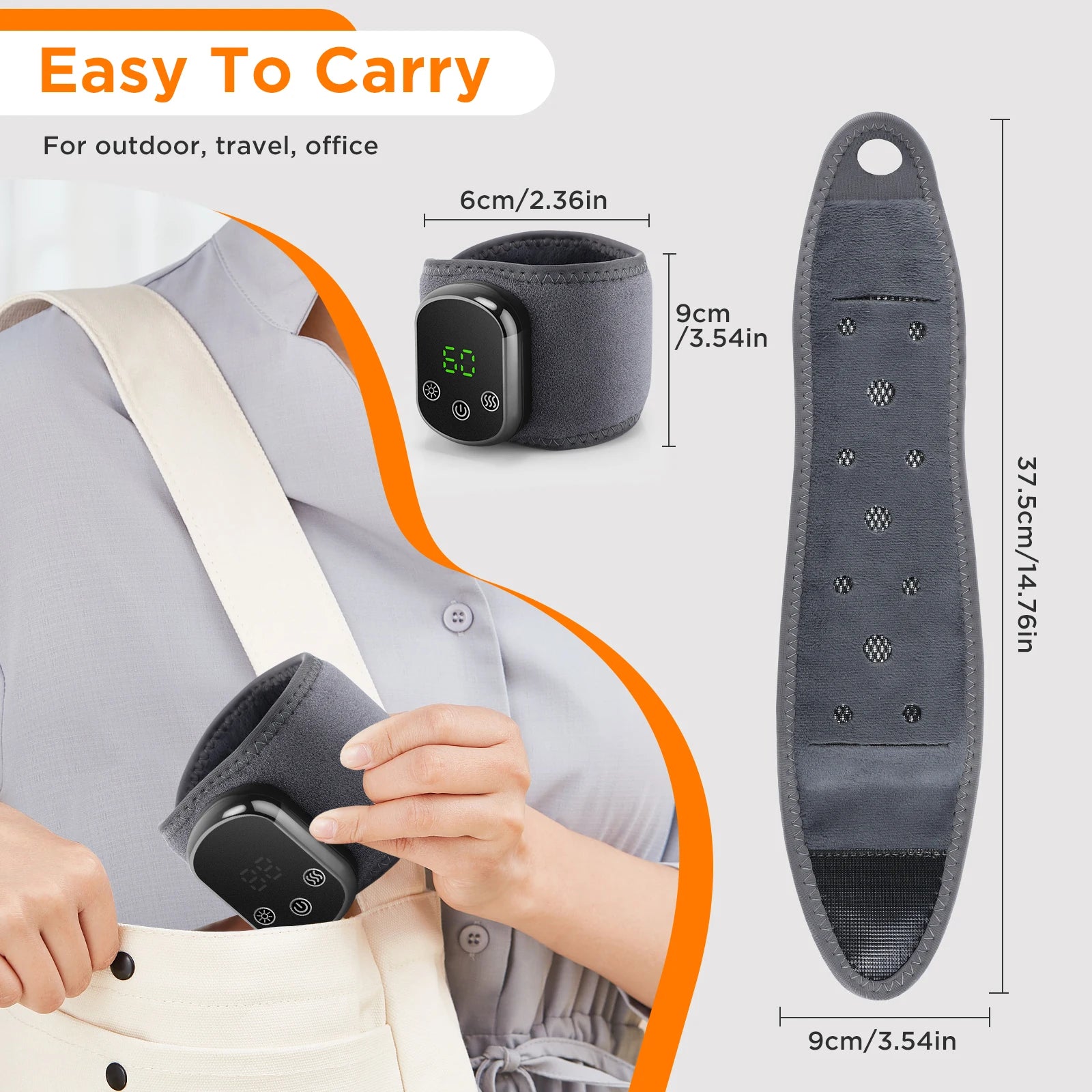 Cordless Wrist Hand Heated Massager for Pain Relief