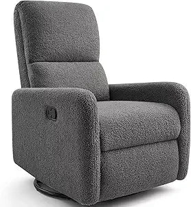 Swivel Glider Rocking Recliner with 2 Massage Points