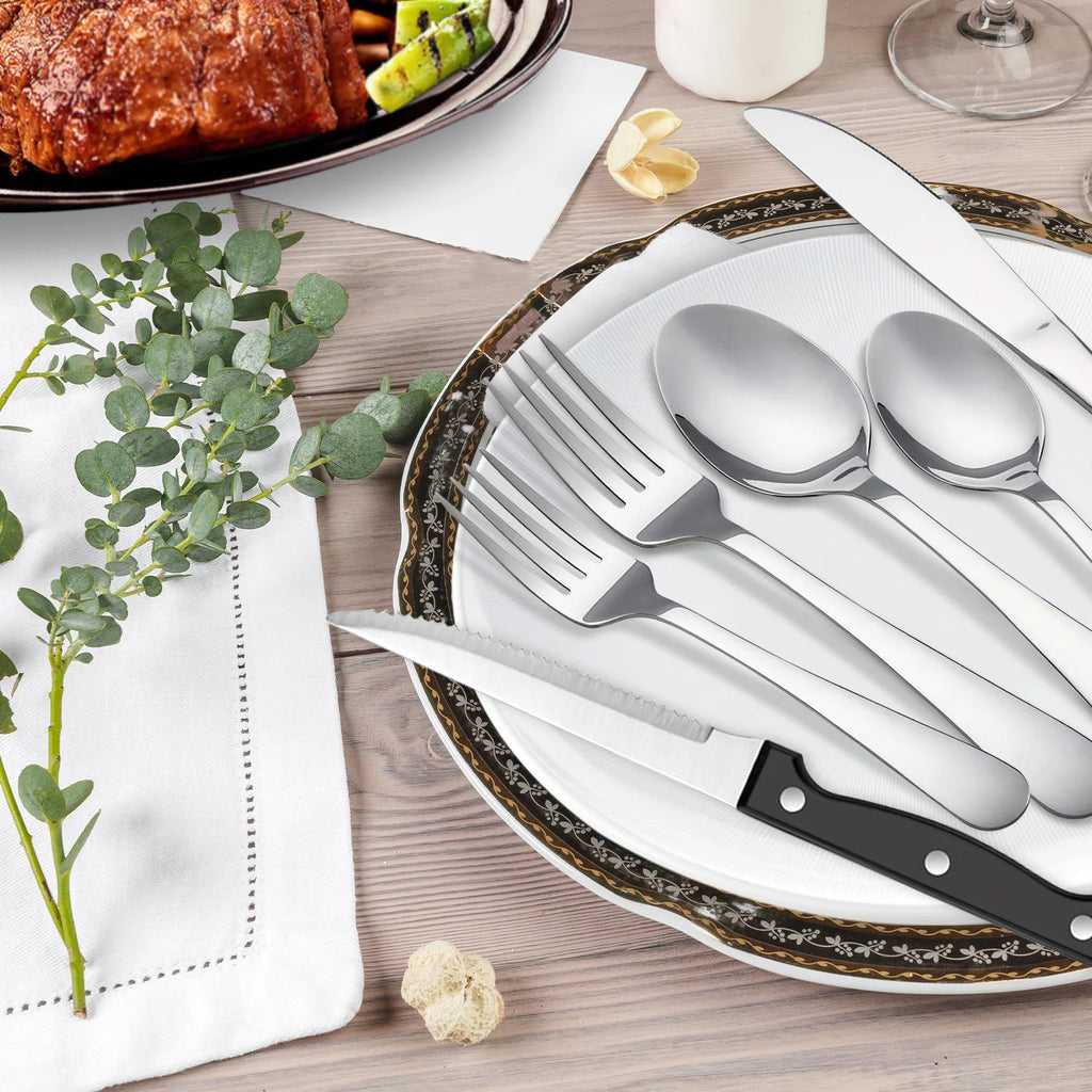 24-Piece Stainless Steel Flatware Set – Service for 4