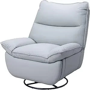 Lotus Oversized 360° Swivel Rocker Recliner, Fabric Glider with Side Pocket