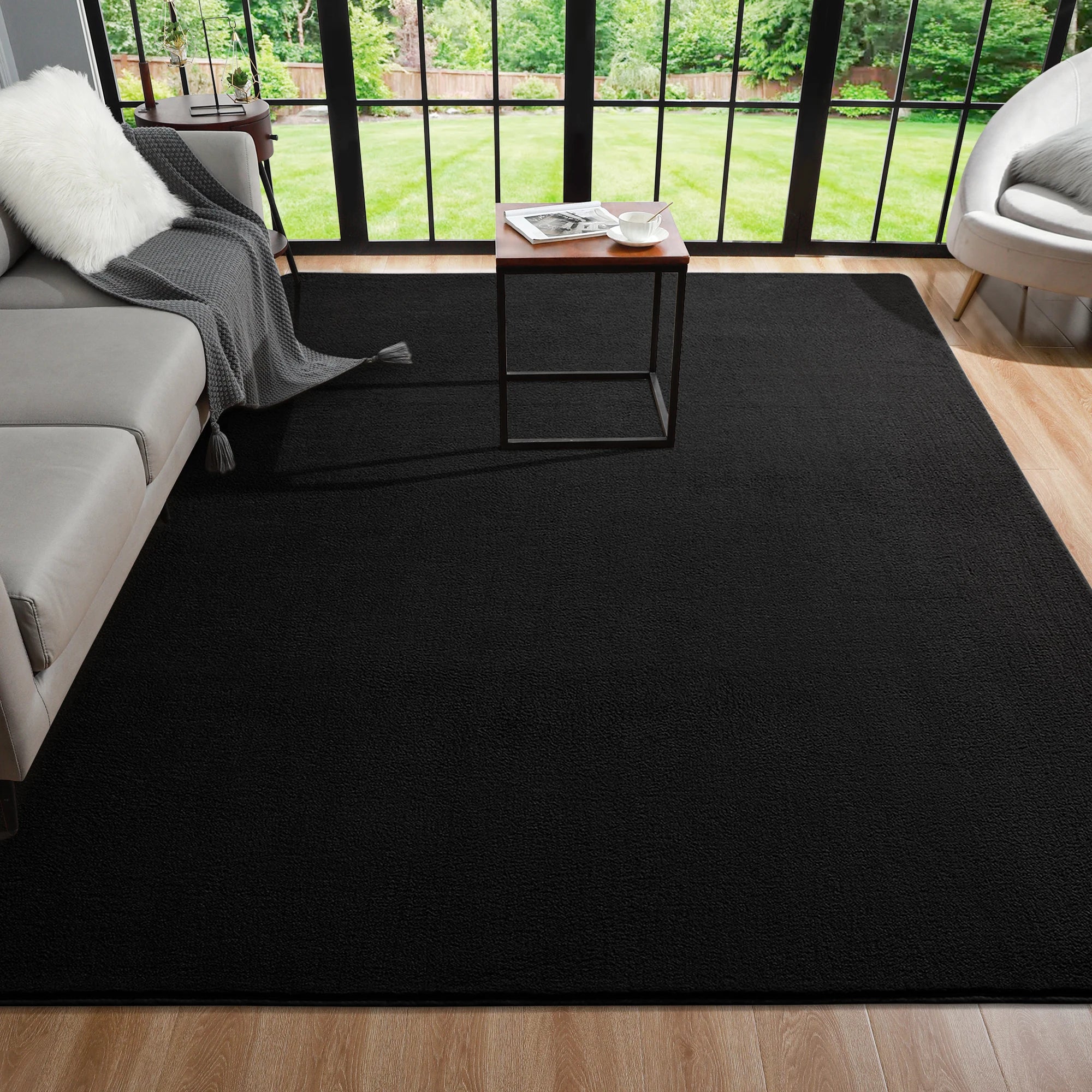 Black Area Rug — Soft, Nonslip, and Stylish Comfort for Every Room