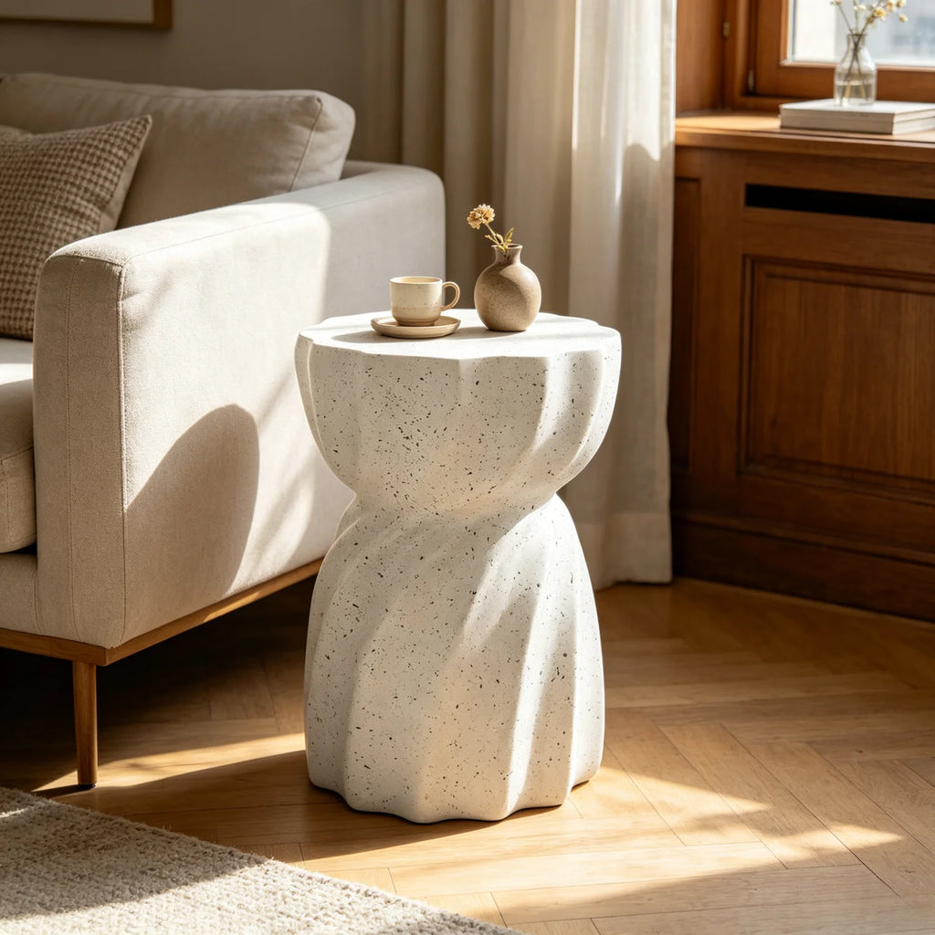 Contemporary Lightweight Concrete Accent Side Table