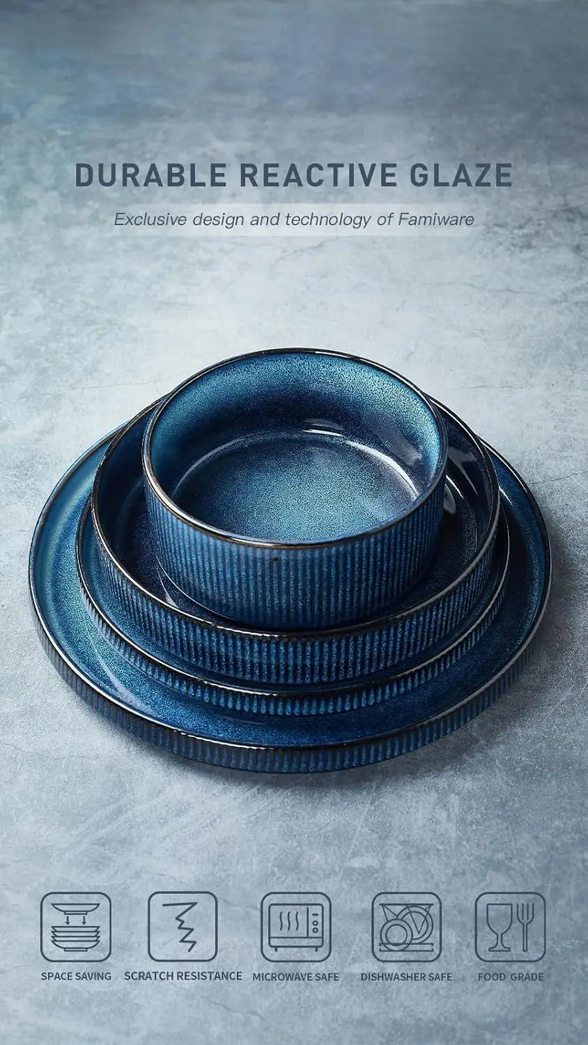 Star Dinnerware Set – Nebulas Blue (16-Piece, Service for 4)