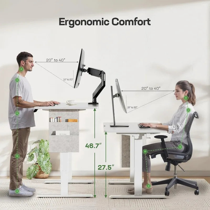 Adjustable Electric Standing Desk, ‎48x24 with Storage Bag