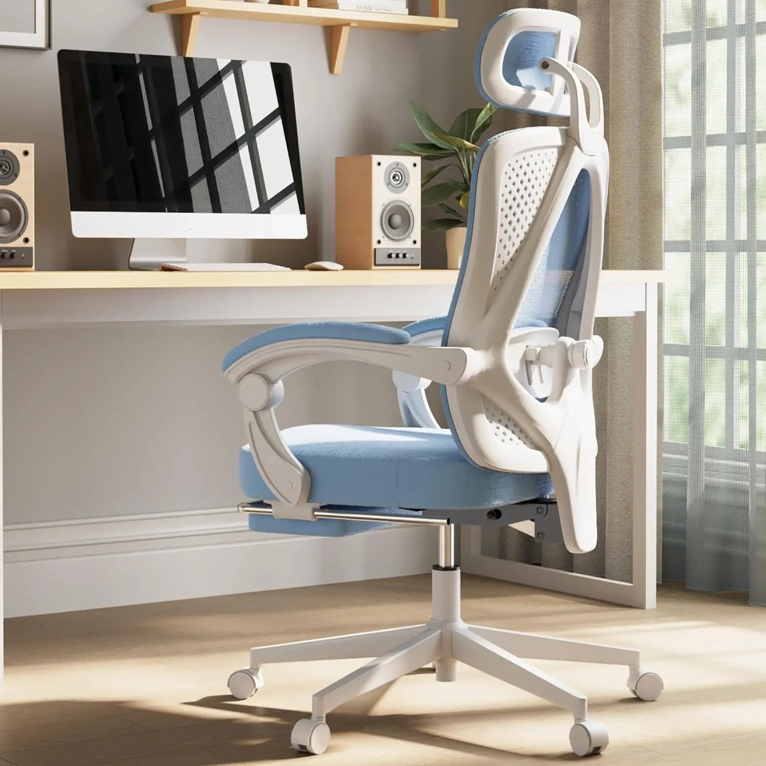 Ergonomic Mesh Computer Chair with Adjustable Lumbar Support & Headrest