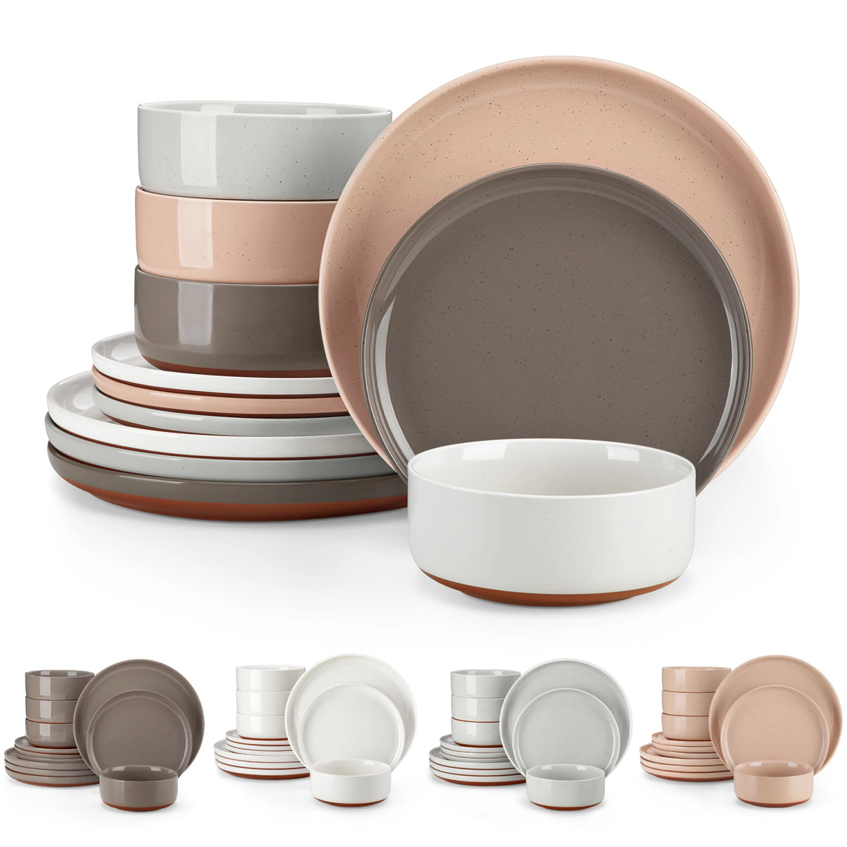 Elegant Everyday 12/24 Pcs Dinnerware Set